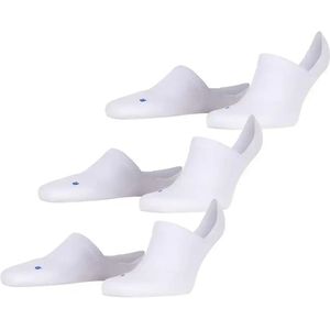 FALKE Cool Kick Bundle 3-Pack anatomische pluche zool functioneel garen footies unisex wit - Maat 37-38