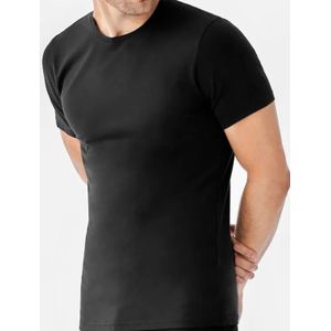 HL-tricot heren T-shirt korte mouw - 100% Katoen  - Zwart