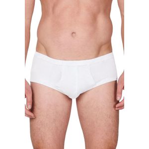 HL-tricot - Heren Slip - Witte Onderbroek - Met Gulp - Flatlock