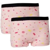 Funderwear 2-pack meisjes boxershorts candy  - Roze