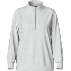 Pieces PCCHILLI Half Zip Sweater - Loungewear Top  - Grijs