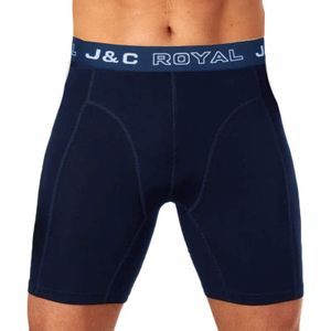 J&C Heren boxershort - extra lange pijpjes - Modal  - Blauw