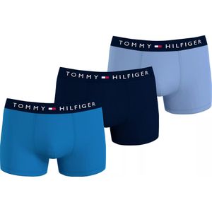 Tommy Hilfiger 3-Pack Heren Boxershorts katoen - Blue - Heren onderbroeken  - Blauw