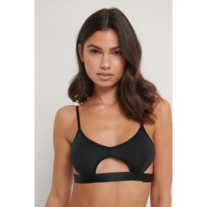 Na-KD dames BH zonder beugel - Cut out wireless Bra  - Zwart