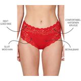 J&C - Dames Tailleslip - Blauw - Microfiber - Kanten Vrouwen Onderbroek