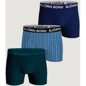Bjorn Borg 3-Pack jongens boxershort - Geographic  - Blauw