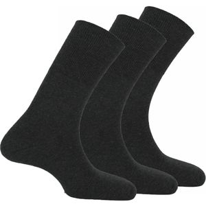 Primair 3-paar sokken - Anti knel boord - Diabetes sokken  - Antracite