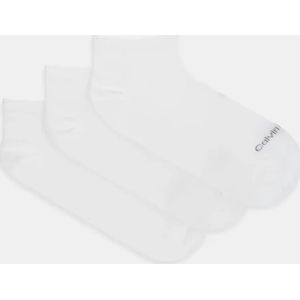 Calvin Klein 3-paar sneakersokken dames - Katoen  - Wit