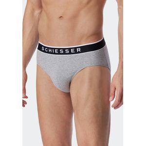 Schiesser 3-pack heren Rio slip 95/5 - Biologisch katoen - 179570  - Grijs