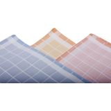 Swan 3 stuks Dames zakdoeken Ruit - DSZ5673 - Blauw
