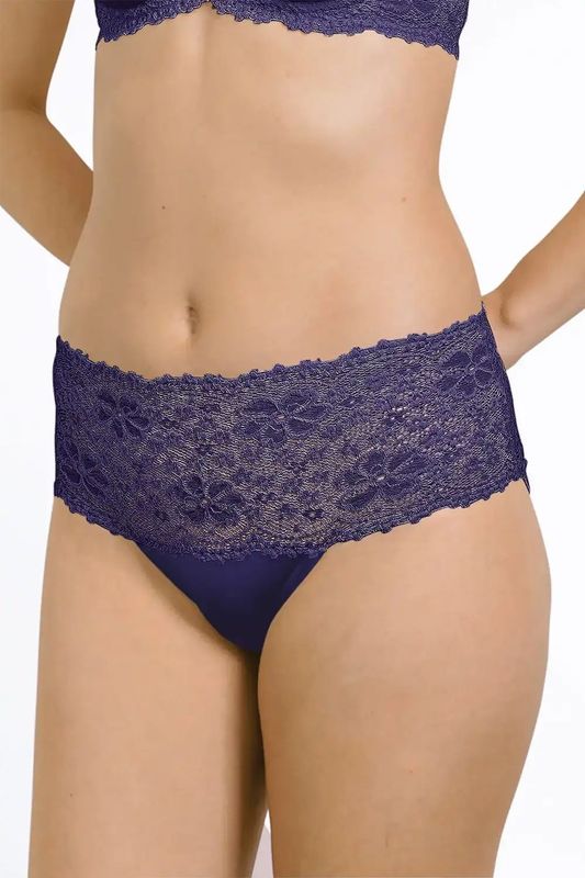 Millefleurs - Luxe Hoge Maxi Slip - Paars - Dames Taille Slip - Viscose & Modal