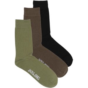Jack & Jones 3-paar heren sokken katoen  - Groen
