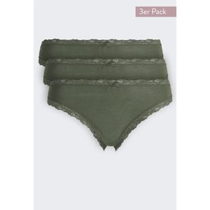 3-pack dames Jazzpant - Kant  - Groen