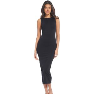 Magic corrigerende lange jurk - Bodycon comfort slip dress  - Zwart