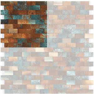 Mozaiek Zelfklevend Wandpaneel - Koraal Multi - Steen - Ella