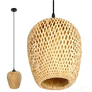 LED Hanglamp E27 bamboe 24cm | Bern