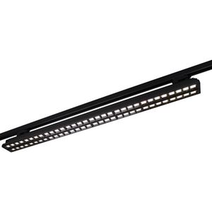 LED 3-fase Duo Railarmatuur | Zwart | 96 Watt | 120cm | 4000K - Naturel wit