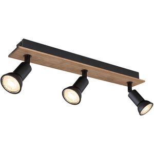 Opbouwspots DREW 3-lichts Matt zwart GU10 50cm
