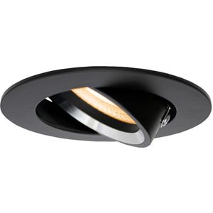 LED ondiepe Inbouwspot 6 Watt | Dimbaar | 70mm | kantelbaar | zwart - zilver