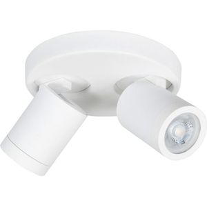 Opbouwspot Blane Wit Metaal Rond GU10 2-voudig ⌀ 17cm