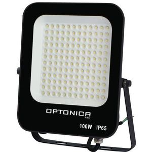 LED Bouwlamp - Floodlight | Basic serie | 100 Watt | Zwart | 3000K - Warm wit (830)