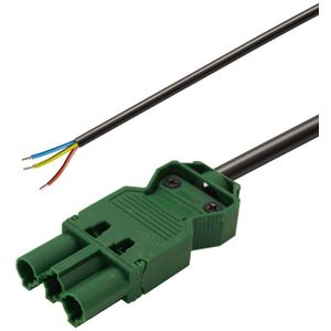 Wieland aansluitsnoer / kabel 1 meter | enkelzijdig | Male | 3x0.75mm2