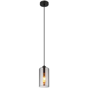 Hanglamp OLLY 11.0 cm 1-lichts Zwart, Smoked