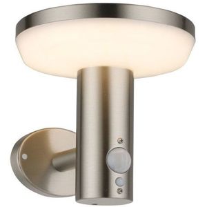 Solar buiten Wandlamp met sensor | rond | 4,4W 3000K | Warm wit