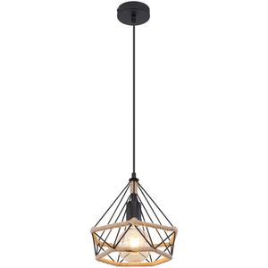 Hanglamp ULLEU 25.0 cm 1-lichts Zwart, Bruin