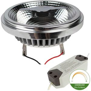 LED Spot AR111 Reflector | 12 watt | Dimbaar | 45°| Dim to Warm