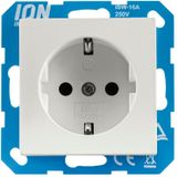 ION | Wandcontactdoos | RA | met aanraakbeveiliging | Mat Alpin wit - V1/J1 serie