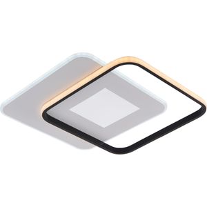 LED Plafondlamp CCT 60W Wit+Zwart Dimbaar + Afstandsbediening Vierkant 4800 lm