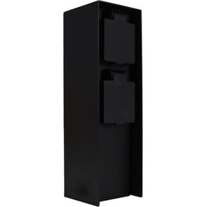 Buitenstopcontact | zwart | 2 stopcontacten | 230V