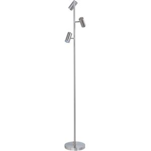 Highlight - Vloerlamp Burgos 3 lichts H 160 cm mat chroom