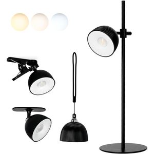 Lightbox paddenstoel tafellamp | 27 cm hoog, 15 cm | bureaulamp voor thuiskantoor met schakelaar | mini LED lamp (E14 fitting) als bedlamp, kantoor & bureau accessoire | gemaakt van metaal in mat