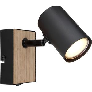 Opbouwspot / Wandspot ROBBY 1-lichts Zwart GU10