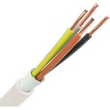 NYM H05VV-U Kabel | 4 x 2,5mm2 aders | 100 meter | Wit