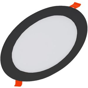 LED inbouw downlight rond | Zwart | 12W | Ø160mm | 3000K - Warm wit (830)
