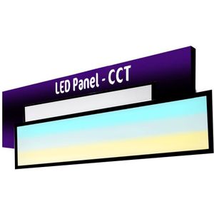 LED Back-Lit Paneel | Zwart | 120x30cm | CCT - Switch | 30 Watt