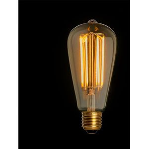 Filament LED Lamp Edison Gold Sensor Ø64 mm E27 4,5W