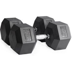 Ruster Rubber Hex Dumbbells (paar) - 4kg