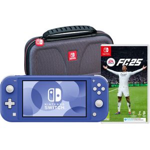 Nintendo Switch Lite Blauw + EA Sports FC 25 + Bigben Beschermtas