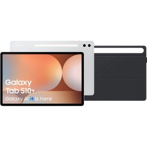 Samsung Galaxy Tab S10 Plus 12,4 inch 512GB Wifi Zilver + Samsung Book Case Zwart