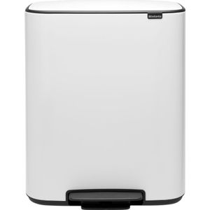 Brabantia Bo Pedal Bin 2 x 30 Liter White