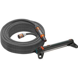 Gardena Textielslang Liano Life 15m Set + Gardena Zwenksproeier AquaZoom M