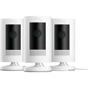 Ring Stick Up Cam Plug-In - Wit 3-pack