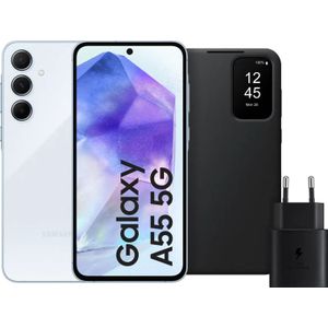 Samsung Galaxy A55 128GB Lichtblauw 5G + Accessoirepakket