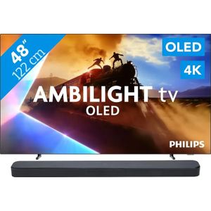 Philips Ambilight 48'' OLED760 4K (2025) + JBL Bar 300 M2 Zwart