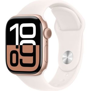 Apple Watch Series 10 - Wifi - 42mm - Rose Gouden Case - Light Blush Bandje S/M