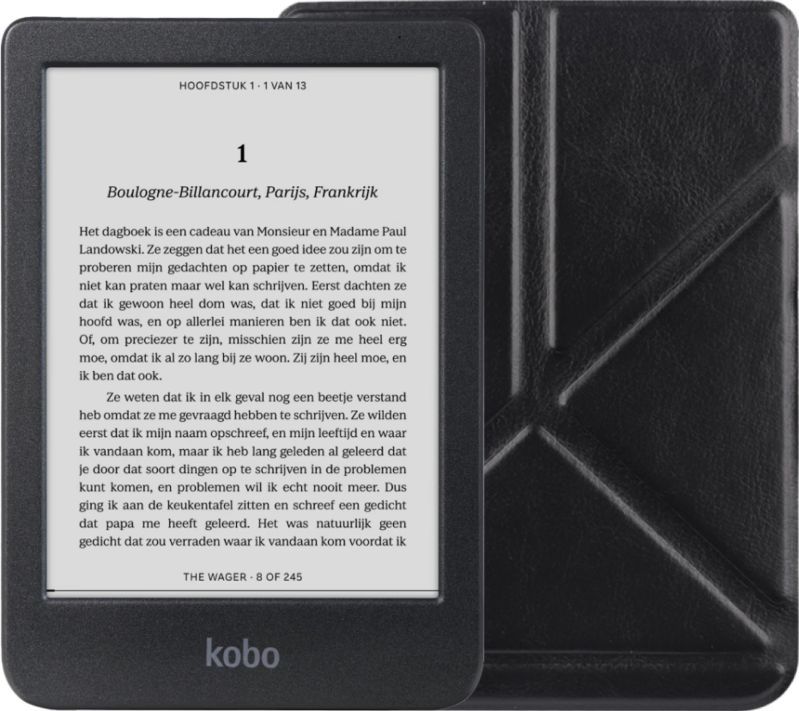 Kobo Clara BW Zwart + BlueBuilt Book Case Zwart